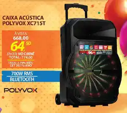 Lojas Cem Caixa acústica polyvox xc715t oferta