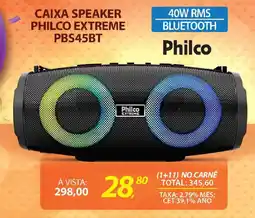 Lojas Cem Caixa speaker philco extreme pbs45bt oferta