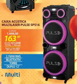 Lojas Cem Caixa acústica multilaser pulse sp516 oferta