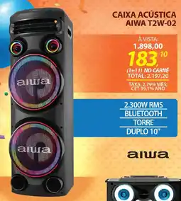 Lojas Cem Caixa acústica aiwa t2w-02 oferta