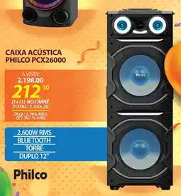 Lojas Cem Caixa acústica philco pcx26000 oferta