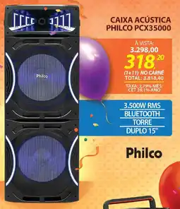 Lojas Cem Caixa acústica philco pcx35000 oferta