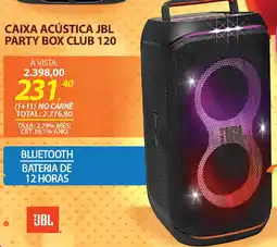 Lojas Cem Caixa acústica jbl party box club 120 oferta