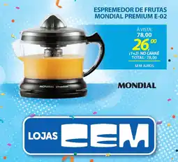 Lojas Cem Espremedor de frutas mondial premium e-02 oferta