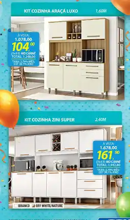 Lojas Cem kit cozinha araçá luxo oferta
