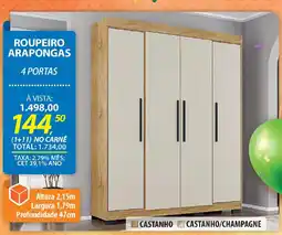 Lojas Cem Roupeiro arapongas 4 portas oferta