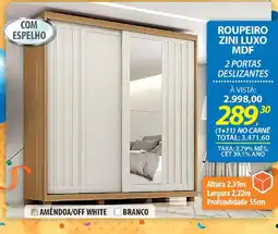 Lojas Cem Roupeiro zini luxo mdf oferta