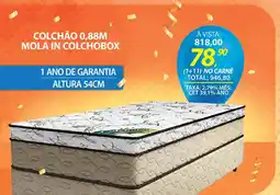 Lojas Cem Colchão 0,88m mola in colchobox oferta