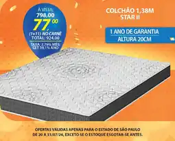 Lojas Cem Colchão 1,38m star II oferta