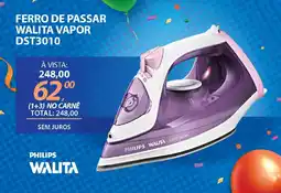 Lojas Cem Ferro de passar walita vapor oferta