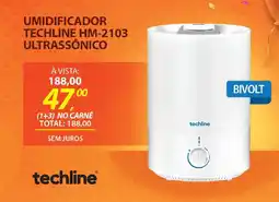 Lojas Cem Umidificador techline hm-2103 ultrassônico oferta
