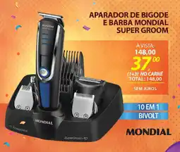Lojas Cem Aparador de bigode e barba mondial super groom oferta