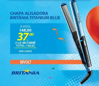 Lojas Cem Chapa alisadora britânia titanium blue oferta