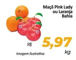 Hiper Moreira Maçã Pink Lady ou Laranja Bahia oferta