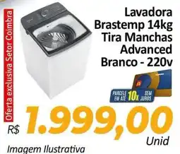Hiper Moreira Lavadora Brastemp 14kg Tira Manchas Advanced Branco oferta