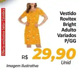 Hiper Moreira Vestido rovitex bright adulto variados oferta
