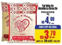 Supermercados Mateus Farinha de Mandioca Dona De oferta