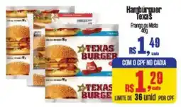 Supermercados Mateus Hambúrguer texas oferta