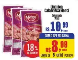 Supermercados Mateus Linguiça Calabresa Merci oferta