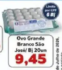 Supermercados Tauste Ovo Grande Branco São José / Bj oferta