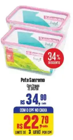 Supermercados Mateus Pote Sanremo oferta