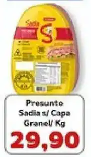 Supermercados Tauste Presunto Sadia s/ Capa oferta