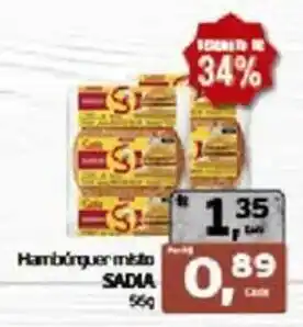 Cometa Supermercados Hambúrguer misto sadia oferta