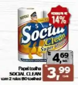 Cometa Supermercados Papel toalha social clean oferta