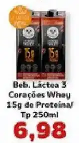 Supermercados Tauste Beb. Láctea 3 Corações Whey oferta