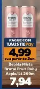 Supermercados Tauste Bebida Mista Brutal Fruit Ruby Apple oferta
