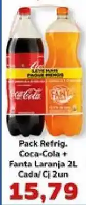 Supermercados Tauste Pack Refrig. Coca-Cola + Fanta Laranja 2L oferta