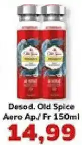 Supermercados Tauste Desod. Old Spice Aero Ap/ Fr 150ml oferta