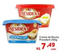 Shibata Supermercados Creme de Ricota President oferta
