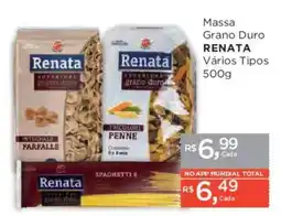 Supermercados Mundial Massa Grano Duro Renata Vários Tipos oferta