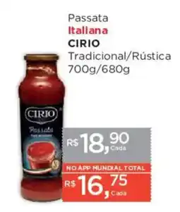 Supermercados Mundial Passata italiana cirio tradicional/rústica oferta