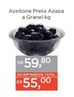Supermercados Mundial Azeitona Preta Azapa a Granel kg oferta