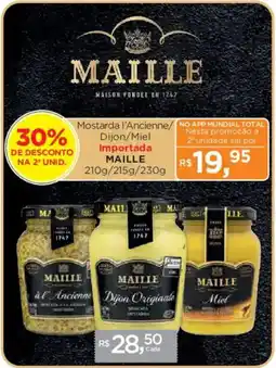 Supermercados Mundial Mostarda l'ancienne/ Dijon/miel importada maille oferta