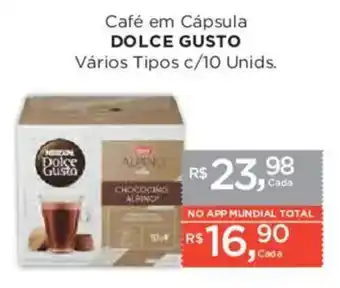Supermercados Mundial Café em Cápsula Dolce Gusto Vários Tipos oferta