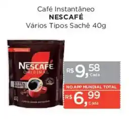 Supermercados Mundial Café Instantâneo Nescafé Vários Tipos Sachê oferta