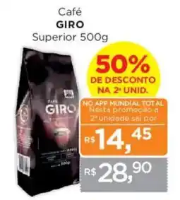 Supermercados Mundial Café giro superior oferta