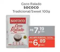 Supermercados Mundial Coco ralado sococo tradicional/sweet oferta