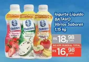 Supermercados Mundial Iogurte Líquido Batavo Vários Sabores oferta