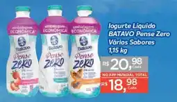 Supermercados Mundial logurte líquido batavo pense zero vários sabores oferta