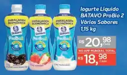 Supermercados Mundial Iogurte Líquido Batavo ProBio 2 oferta