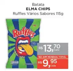 Supermercados Mundial Batata elma chips ruffles vários sabores oferta