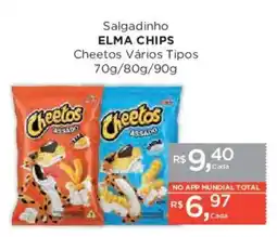 Supermercados Mundial Salgadinho elma chips cheetos vários tipos oferta