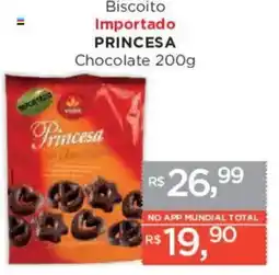 Supermercados Mundial Biscoito importado princesa chocolate oferta