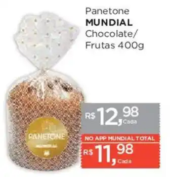 Supermercados Mundial Panetone mundial chocolate/frutas oferta