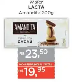 Supermercados Mundial Wafer lacta amandita oferta