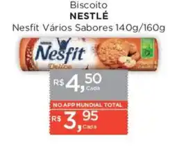 Supermercados Mundial Biscoito nesfit vários sabores oferta
